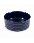 Plato Cerámico Azul Marino para Perros y Gatos