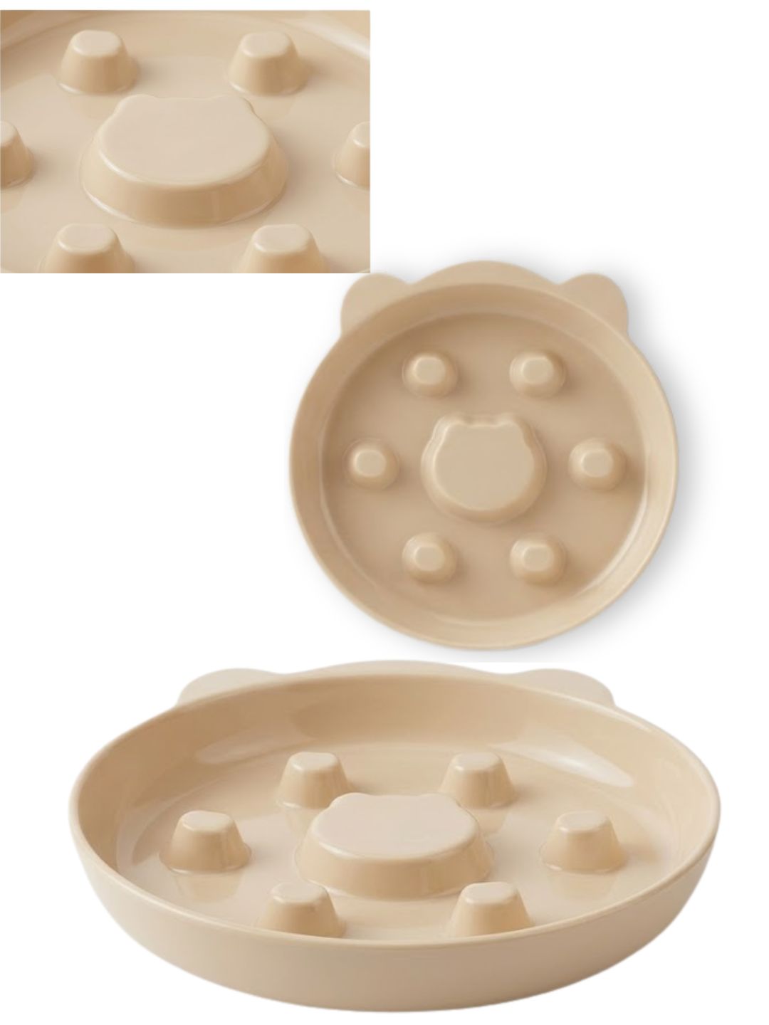 Plato Cerámico Daki Huellita Slow Feed