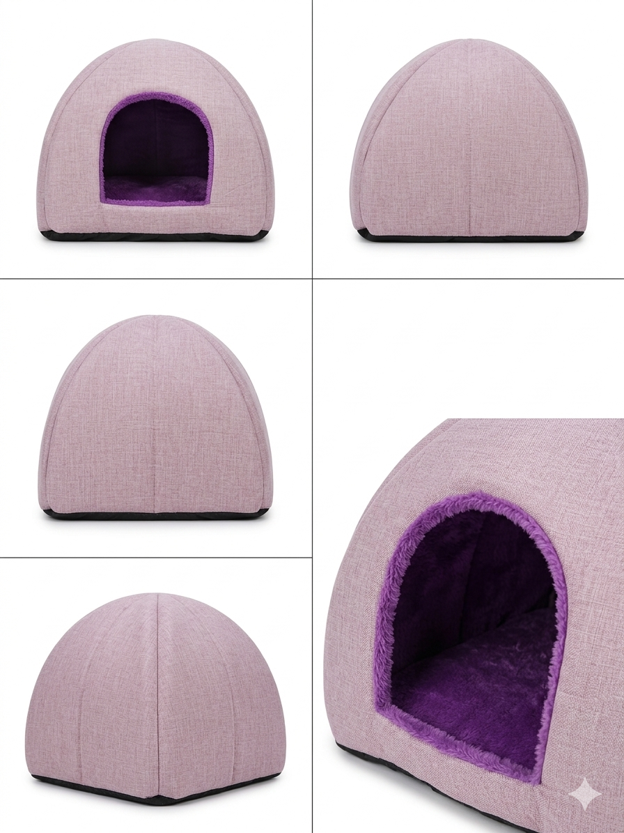Cama Cueva para Perros Pequeños y Gatos