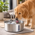 Fuente de Agua para Mascotas 2,5 L — Acero Inoxidable