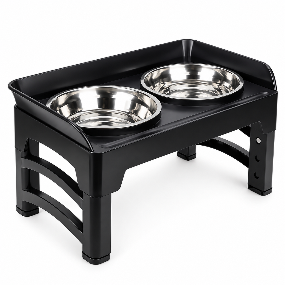 Comedero Elevado Ajustable para Perros — Doble Acero Inoxidable