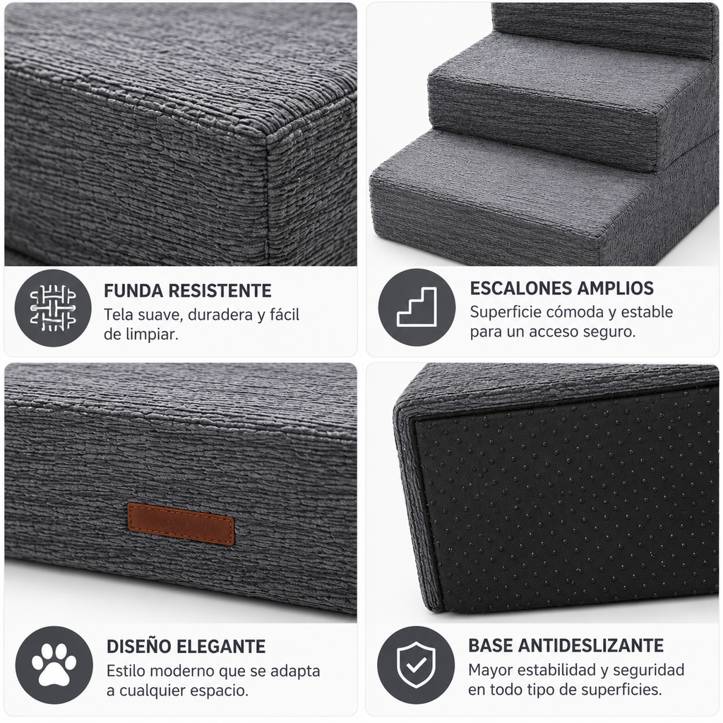 Escalera Acolchada para Perros