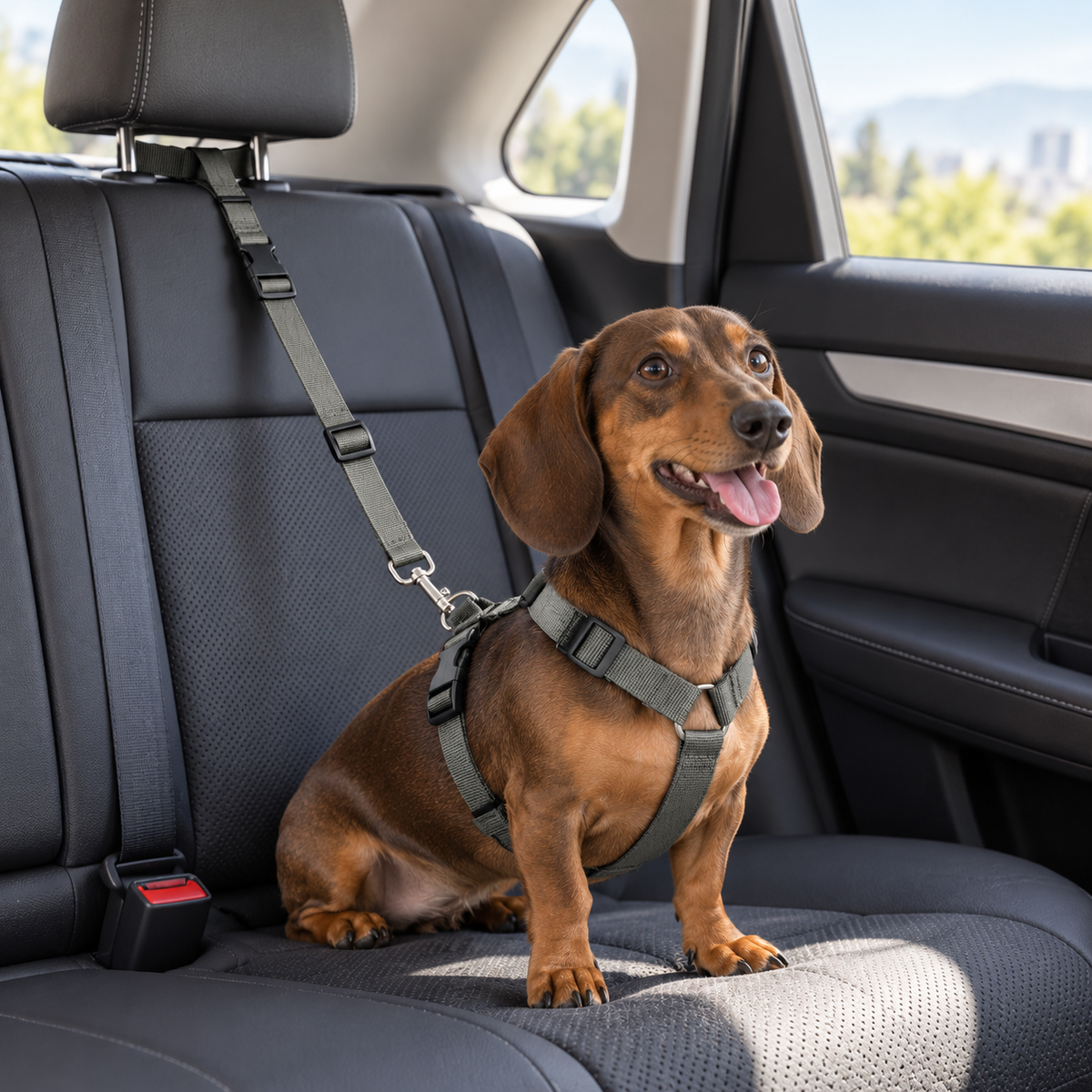 Cinturón de Seguridad Ajustable para Perros