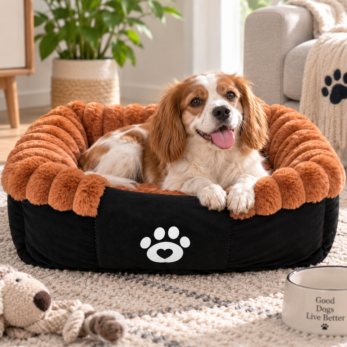 Cama Sofá Acolchada para Perros