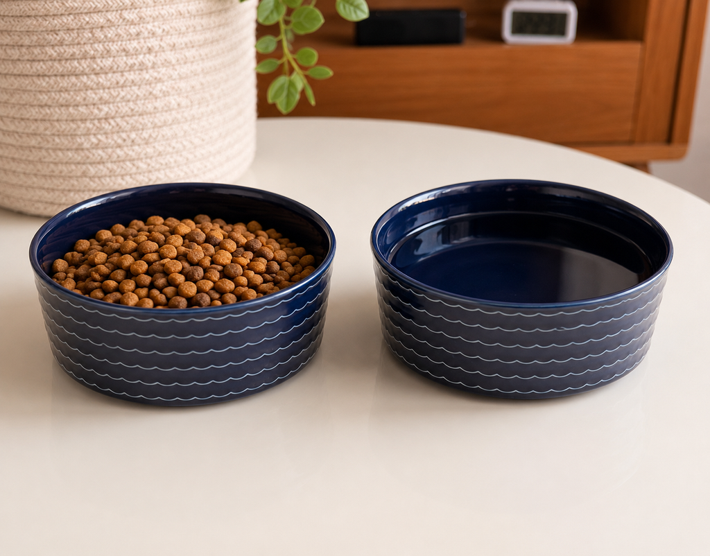 Set 2 Platos Plato Cerámico Azul Marino