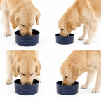 Plato Cerámico Azul Marino para Perros y Gatos
