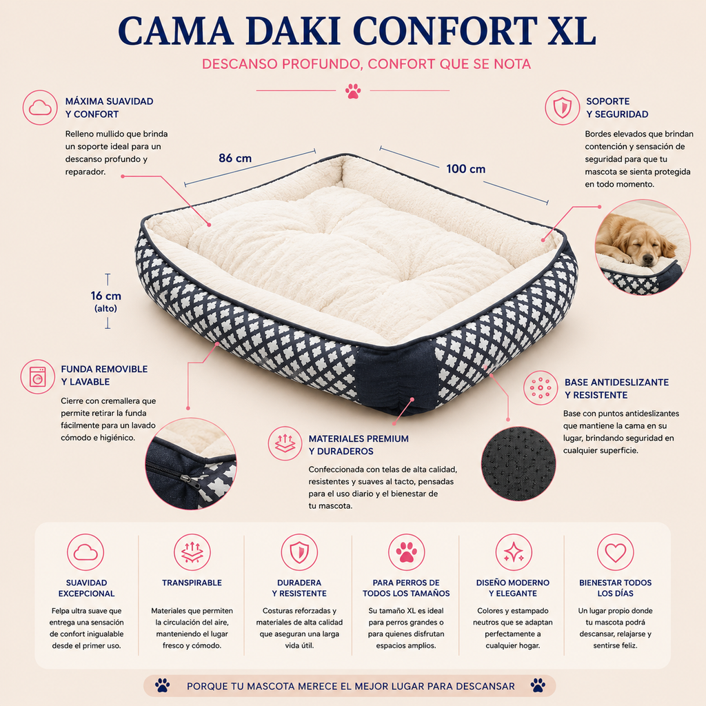 Cama Daki Royal XL - La Casa de Daki