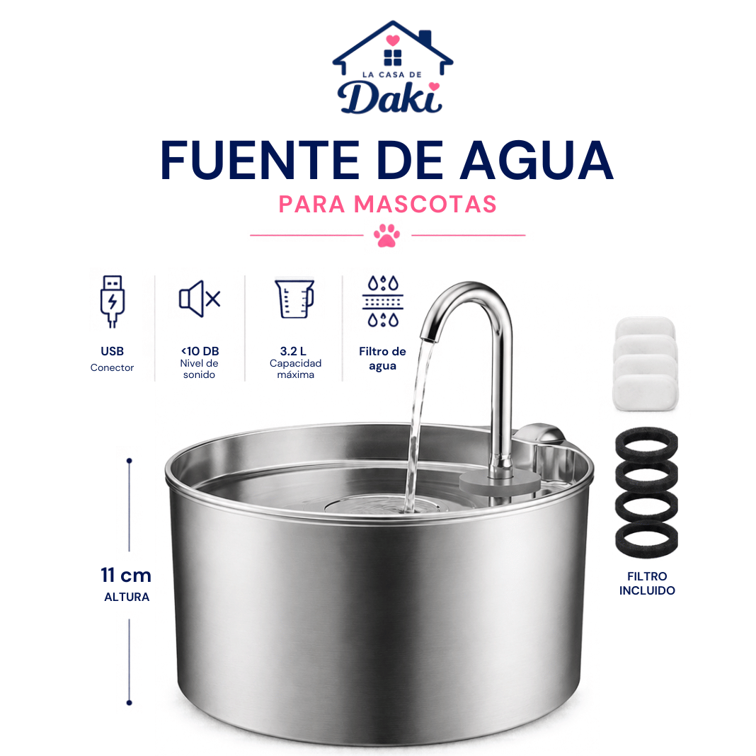 Fuente de Agua Daki AquaFlow - La Casa de Daki