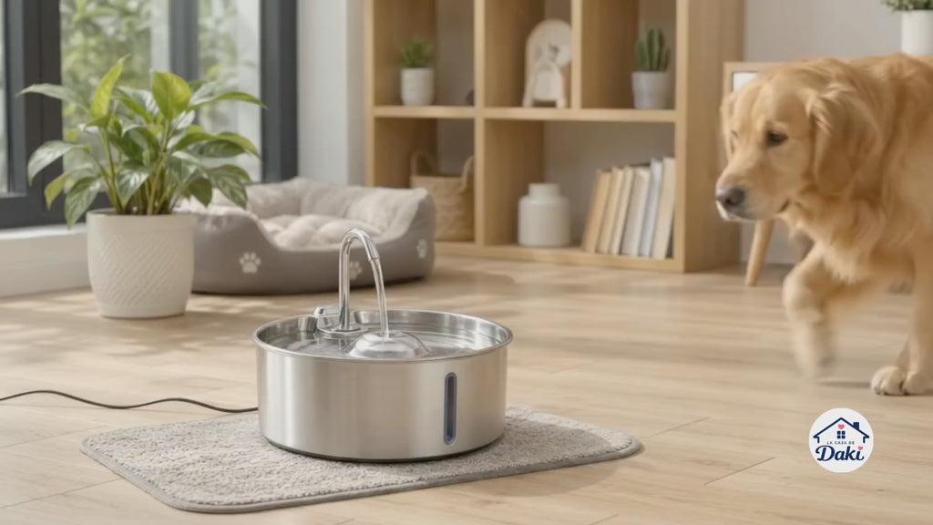 Fuente de Agua para Mascotas 2,5 L — Acero Inoxidable