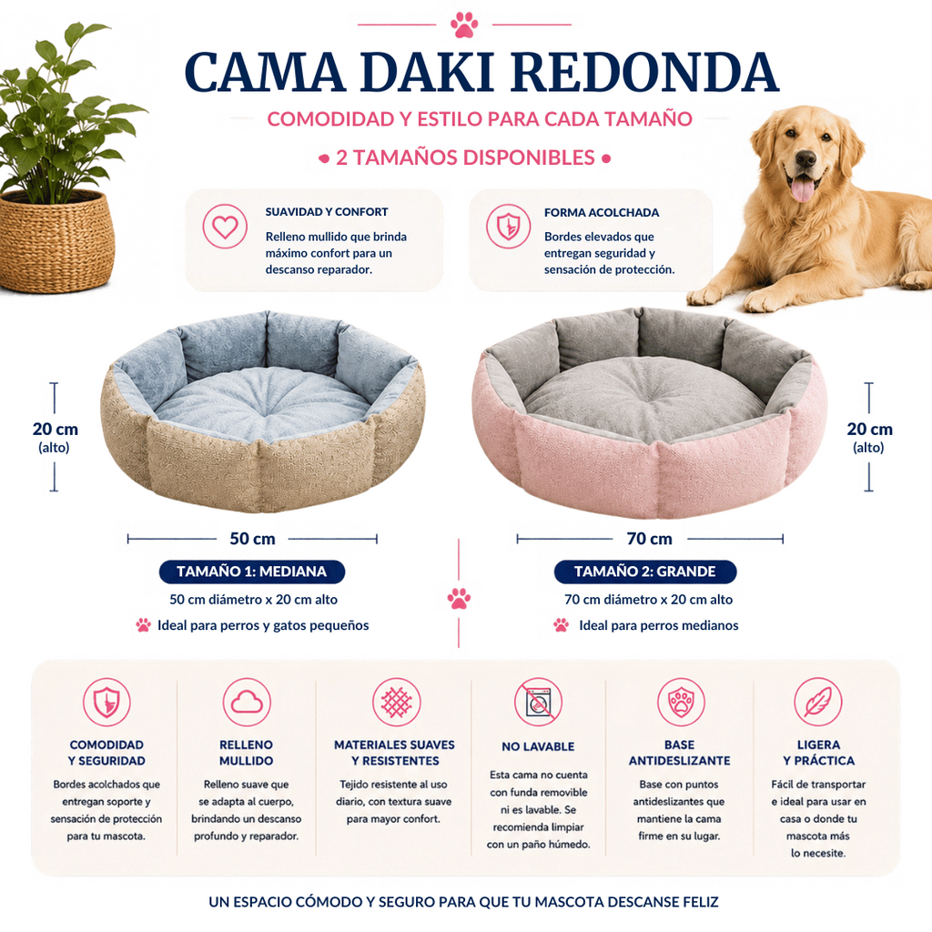 Cama Flor para Perros y Gatos