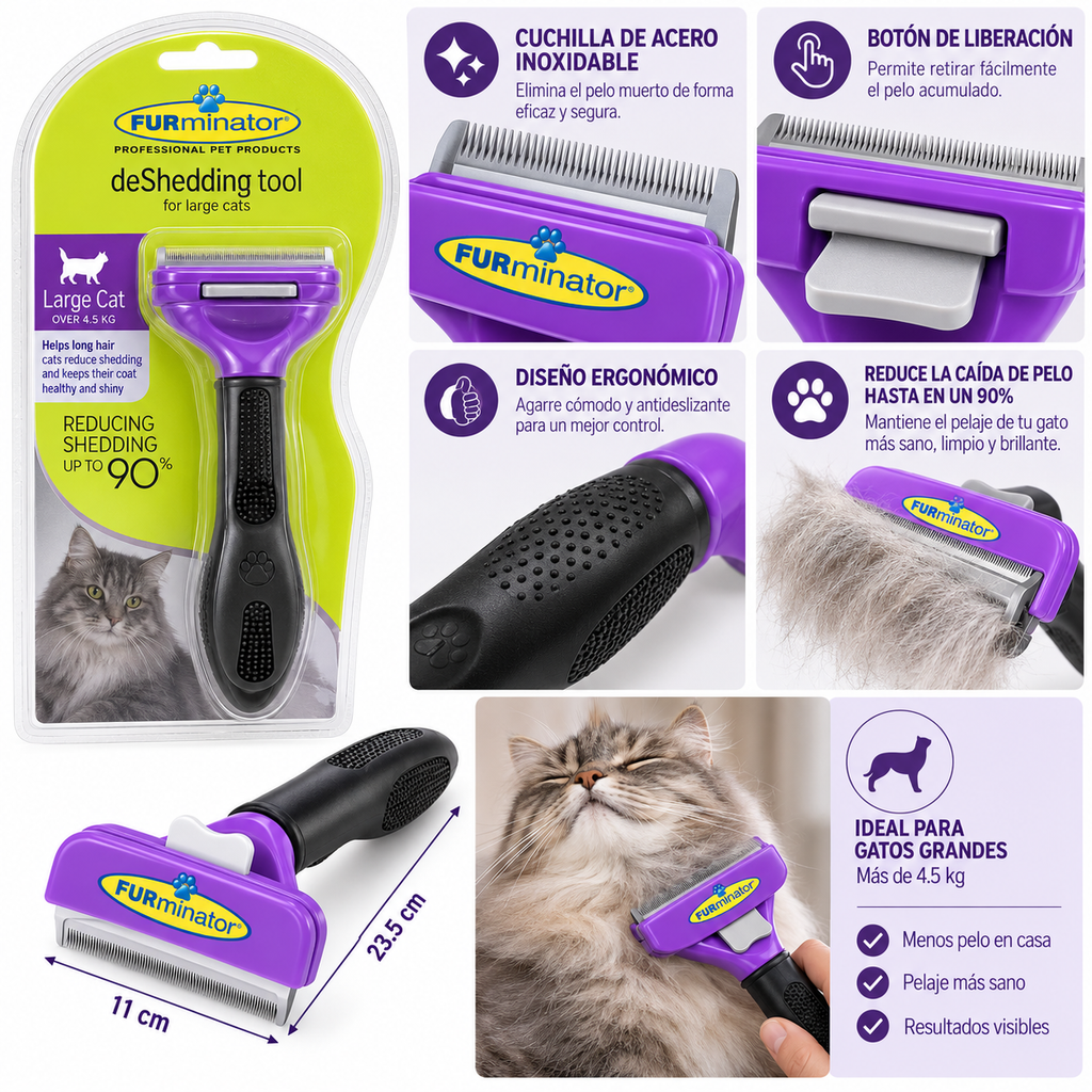 FURminator Deslanador para Gatos Grandes