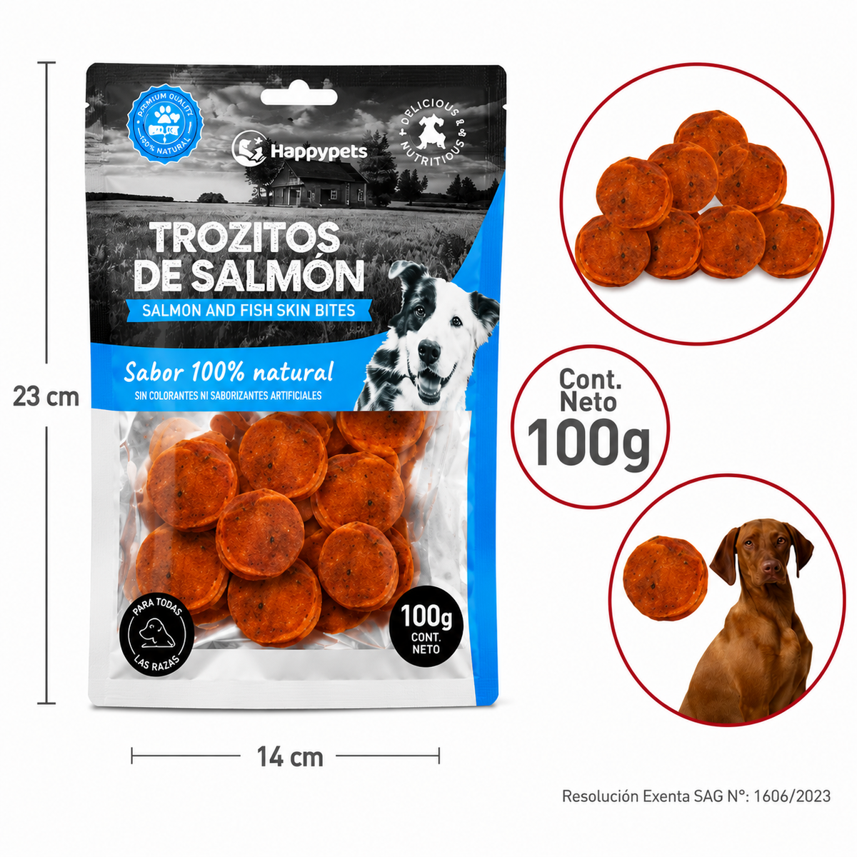 Trozitos de Salmón — Salmon &amp; Fish Skin Bites 100 g