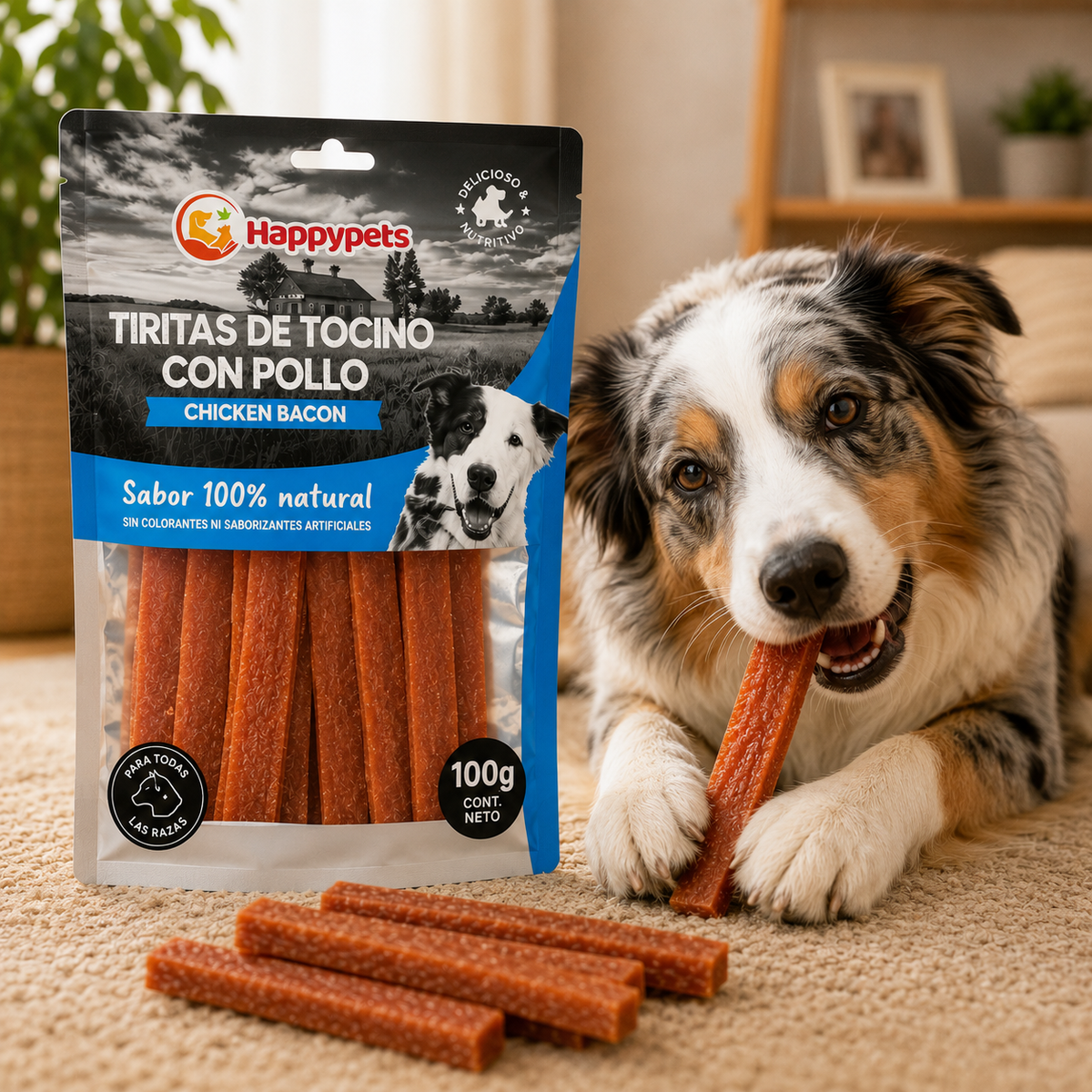 Tiritas de Tocino con Pollo — Chicken Bacon 100 g