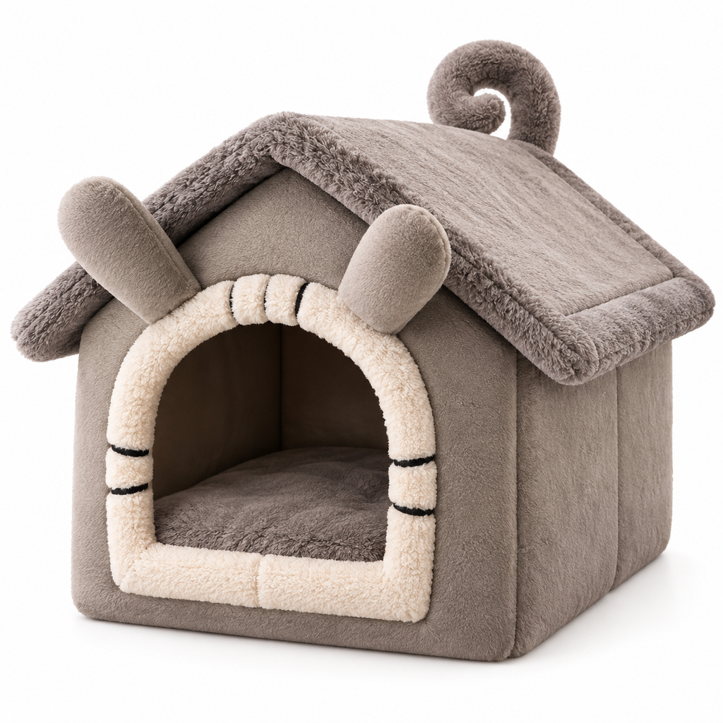 Cama Daki Casita Acogedora para Perros y Gatos