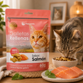 Happypets Galletas Rellenas de Salmón con Hierba Gatera 60 g