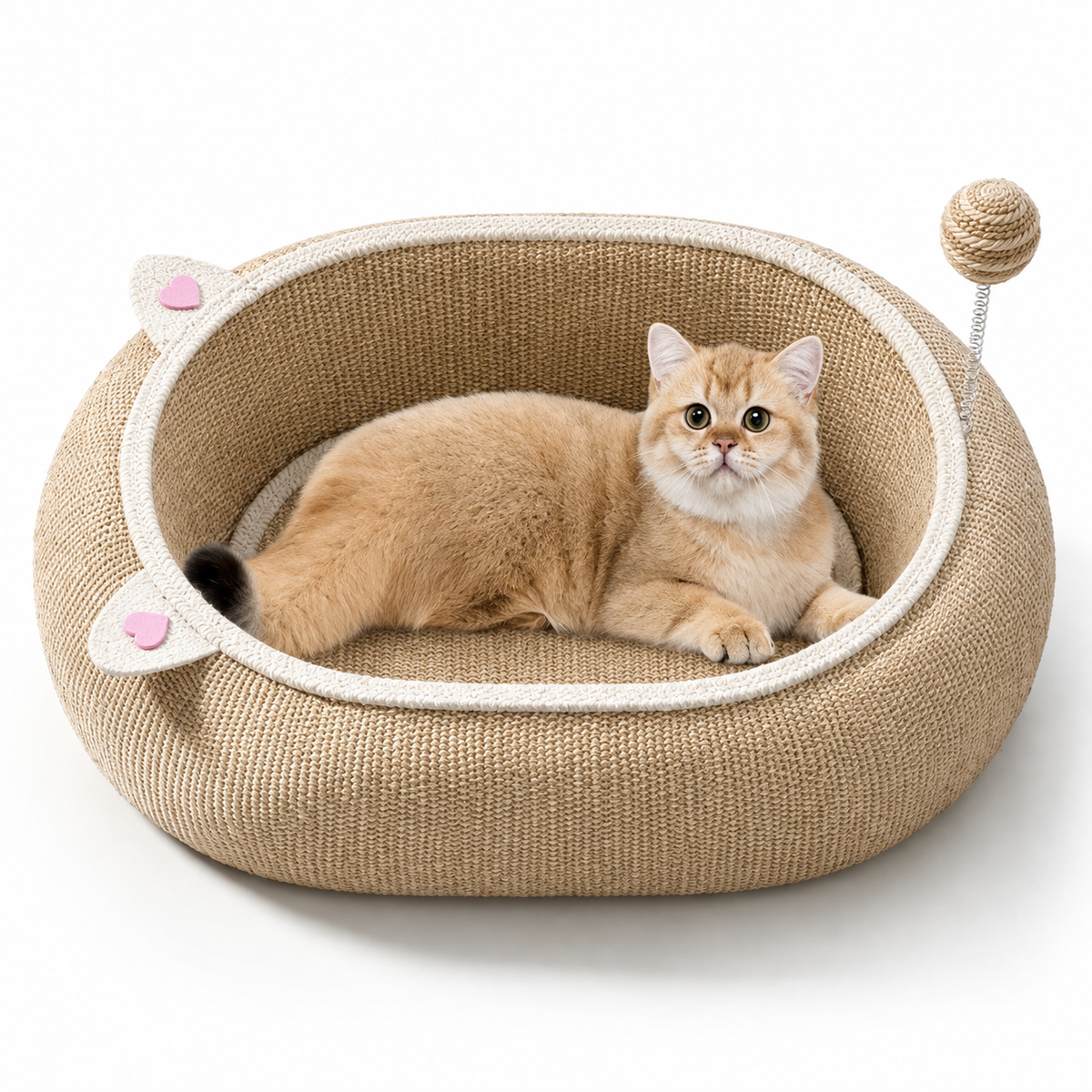 Cama Rascadora DakiCuddle de Sisal para Gatos