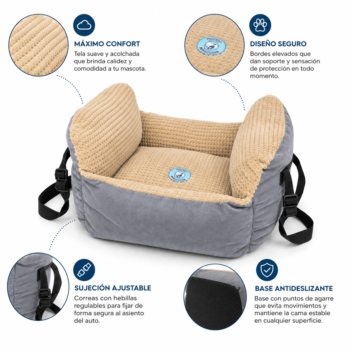 Cama Acolchada para Auto DakiRide