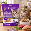 Happypets Galletas Rellenas de Atún con Pollo y Hierba Gatera 60 g