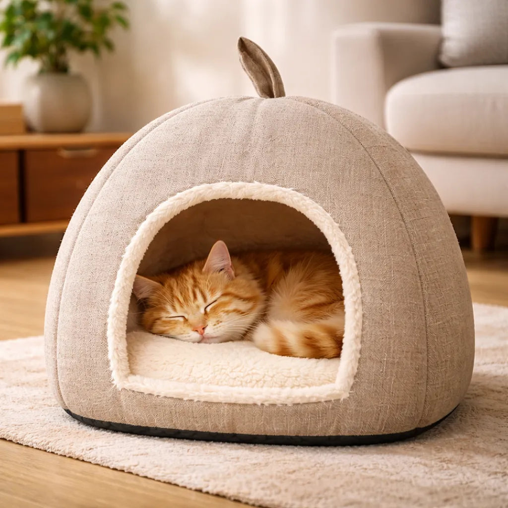 Cama Cueva para Perros Pequeños y Gatos