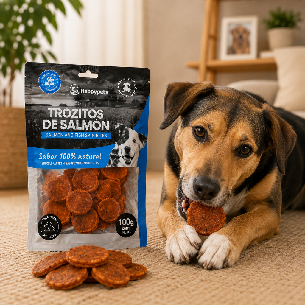 Trozitos de Salmón — Salmon &amp; Fish Skin Bites 100 g