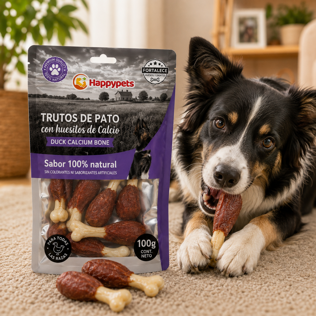 Trutitos de Pato con Huesitos de Calcio 100 g